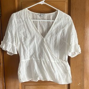White Madewell mid-length top